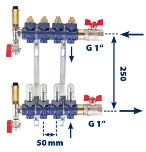 Rozdělovače pro vytápění standard – PPSU RSRP-7